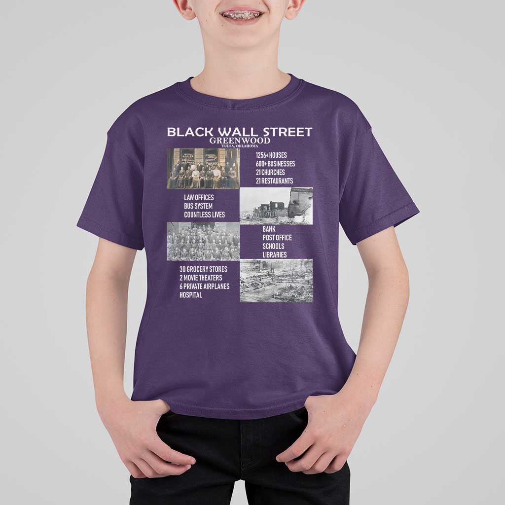 Black Wall Street T Shirt For Kid Black Business Black History Month