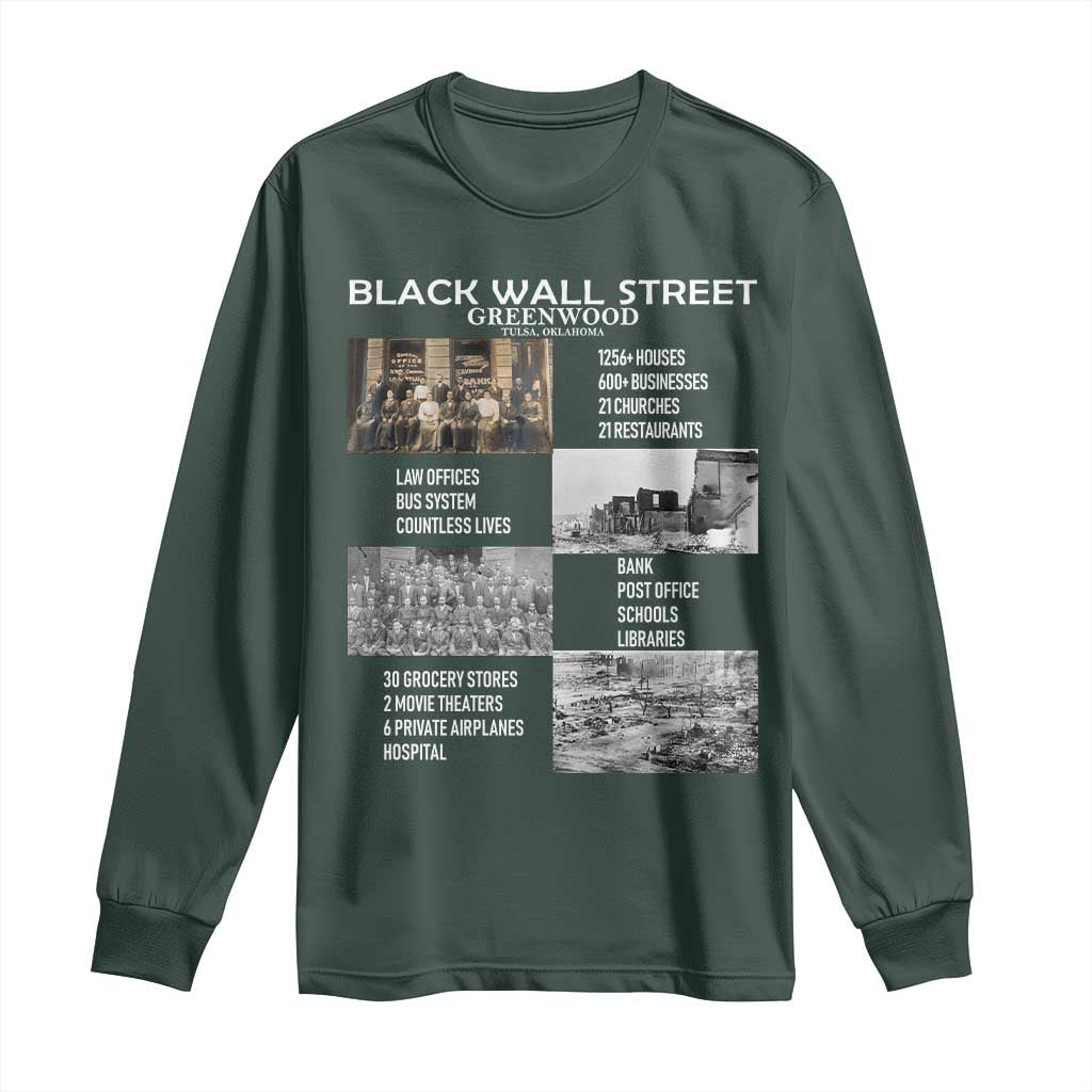 Black Wall Street Long Sleeve Shirt Black Business Black History Month