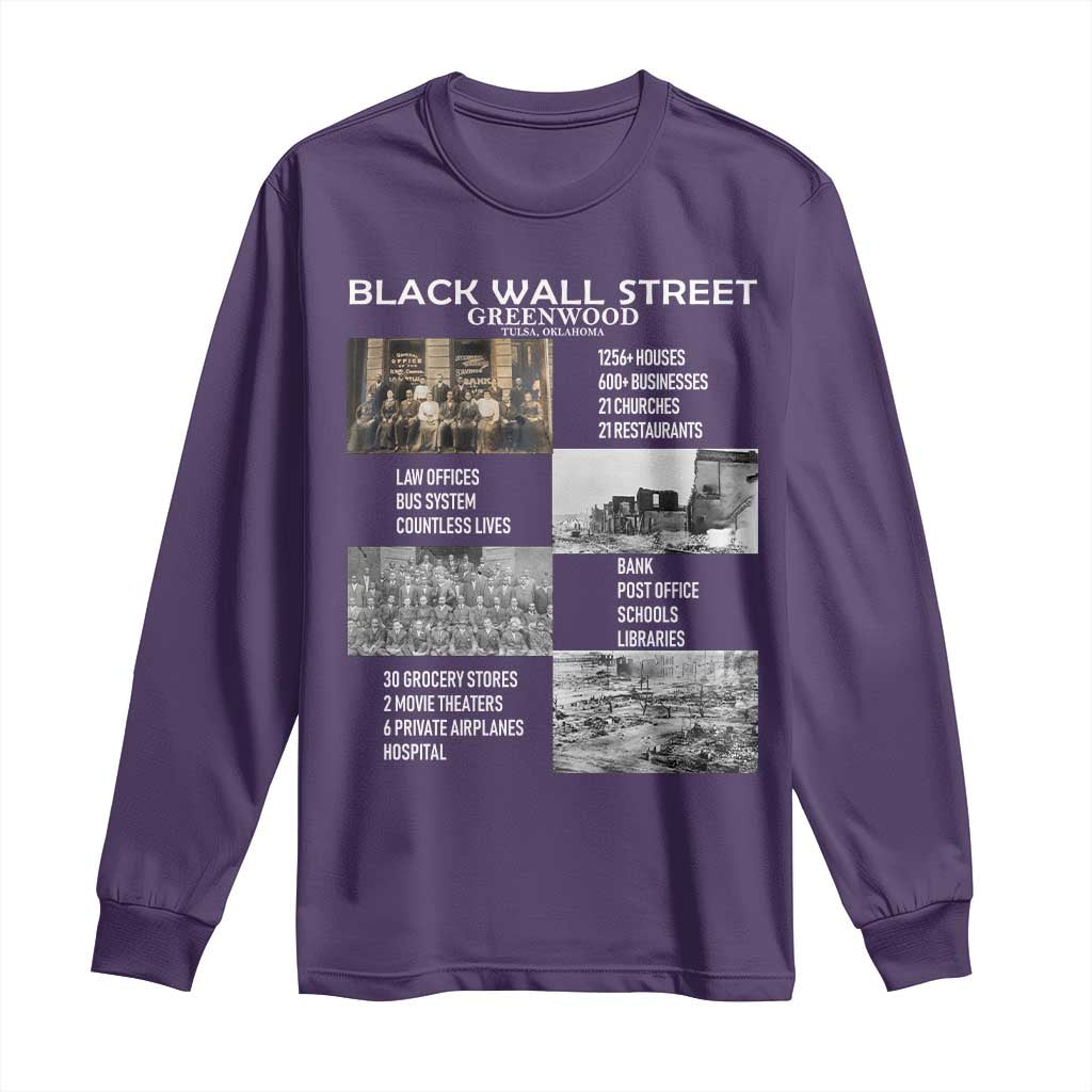 Black Wall Street Long Sleeve Shirt Black Business Black History Month