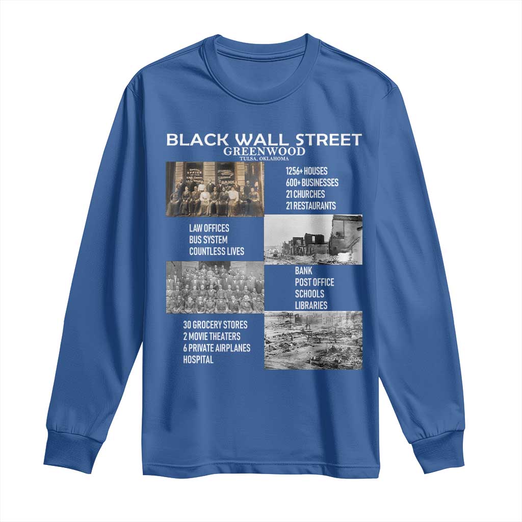 Black Wall Street Long Sleeve Shirt Black Business Black History Month