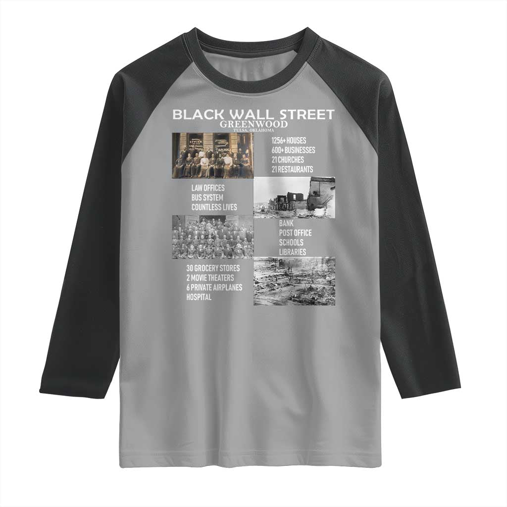 Black Wall Street Raglan Shirt Black Business Black History Month