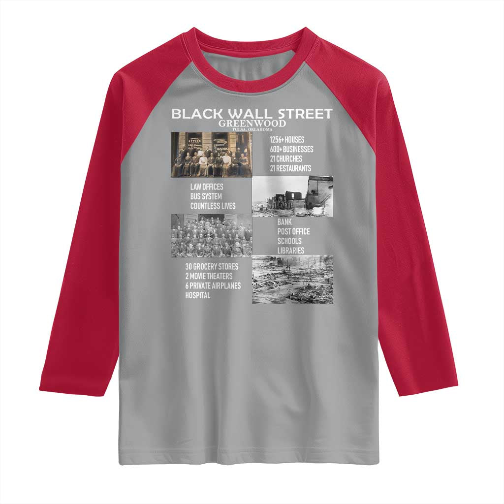 Black Wall Street Raglan Shirt Black Business Black History Month