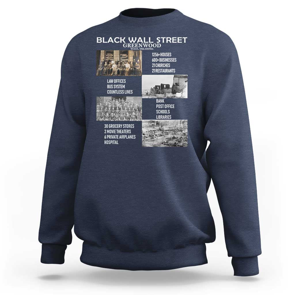 Black Wall Street Sweatshirt Black Business Black History Month