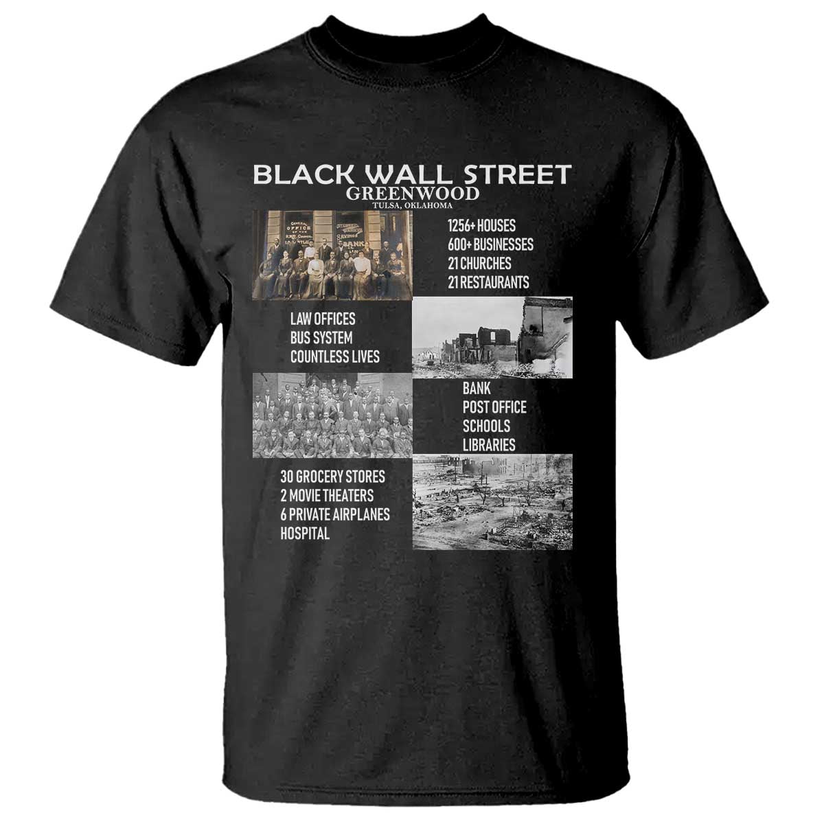 Black Wall Street T Shirt Black Business Black History Month