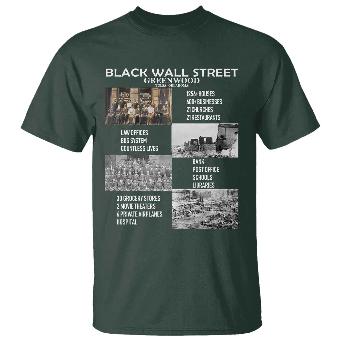 Black Wall Street T Shirt Black Business Black History Month