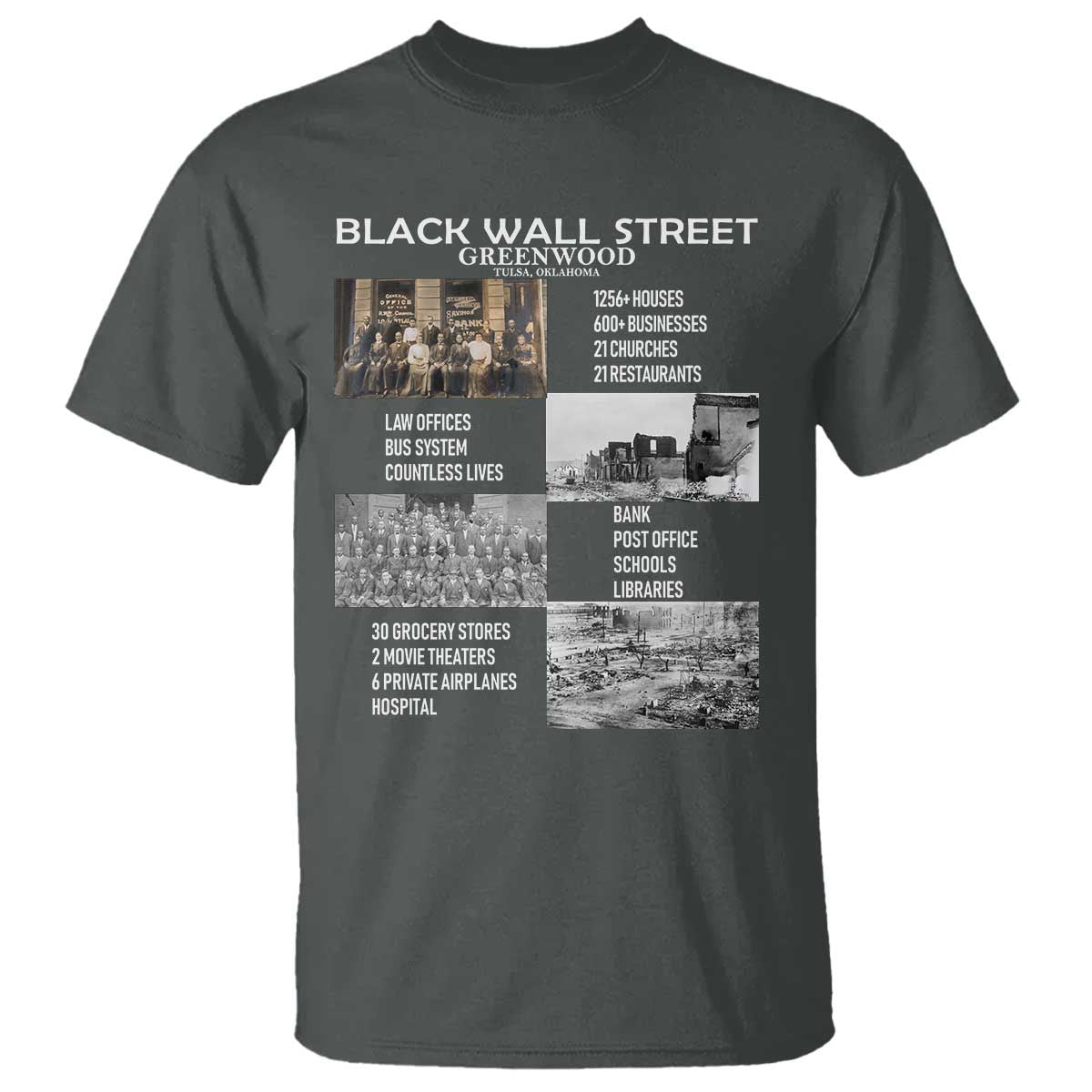 Black Wall Street T Shirt Black Business Black History Month