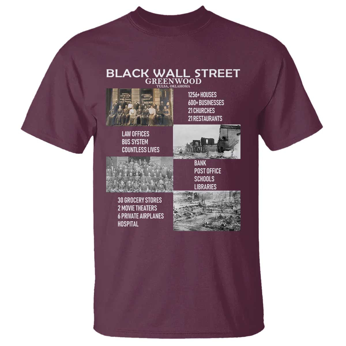 Black Wall Street T Shirt Black Business Black History Month