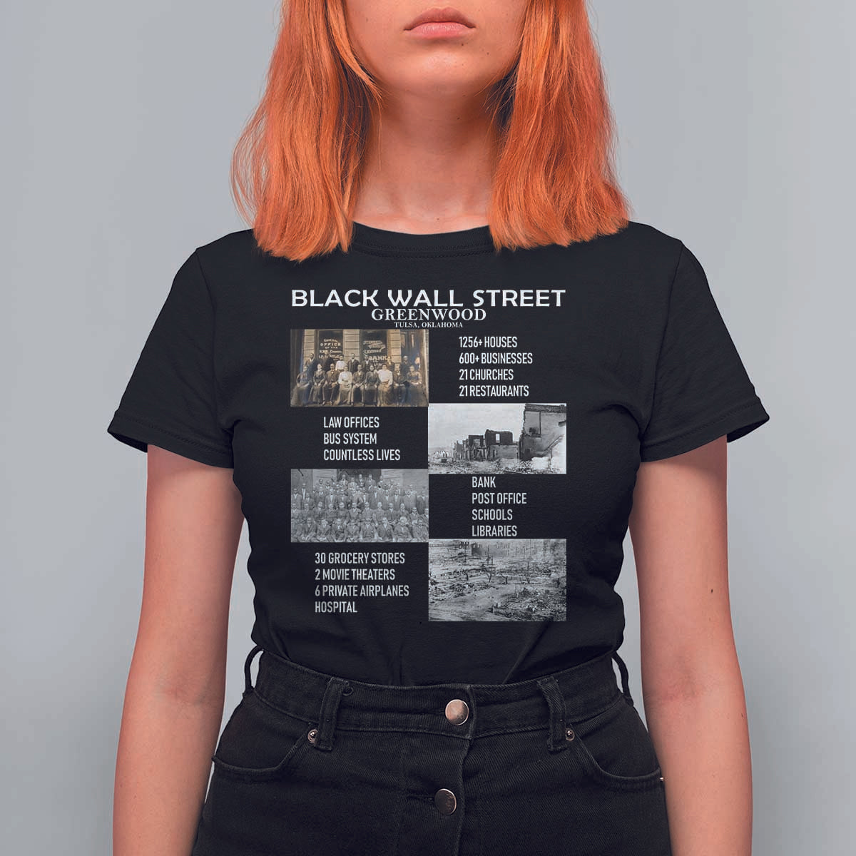Black Wall Street T Shirt For Women Black Business Black History Month