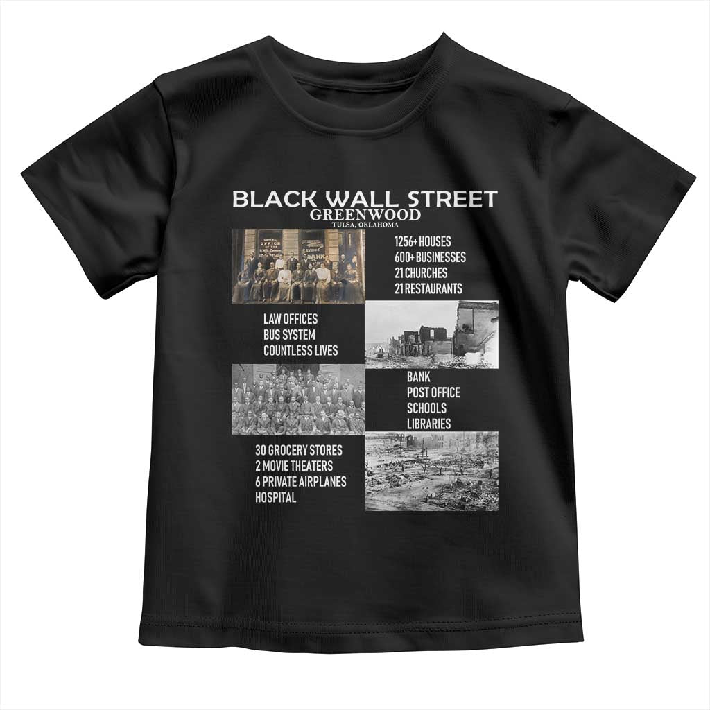 Black Wall Street Toddler T Shirt Black Business Black History Month
