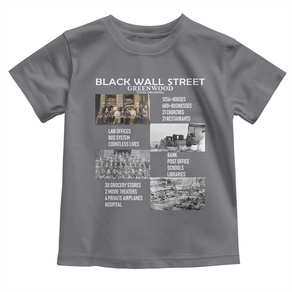 Black Wall Street Toddler T Shirt Black Business Black History Month