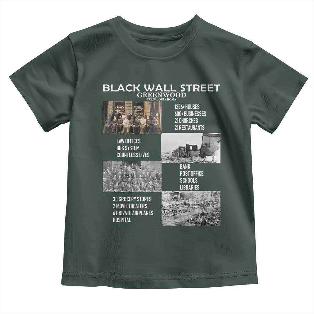 Black Wall Street Toddler T Shirt Black Business Black History Month