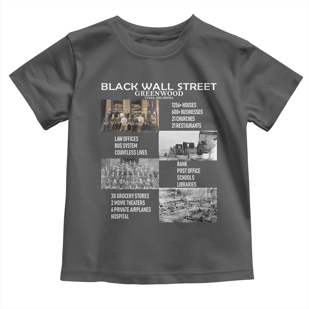 Black Wall Street Toddler T Shirt Black Business Black History Month