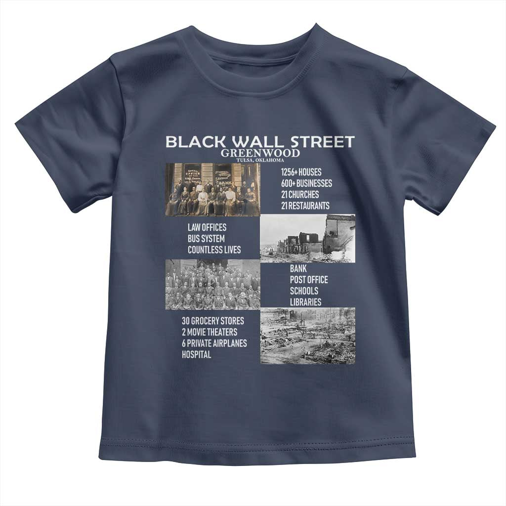 Black Wall Street Toddler T Shirt Black Business Black History Month