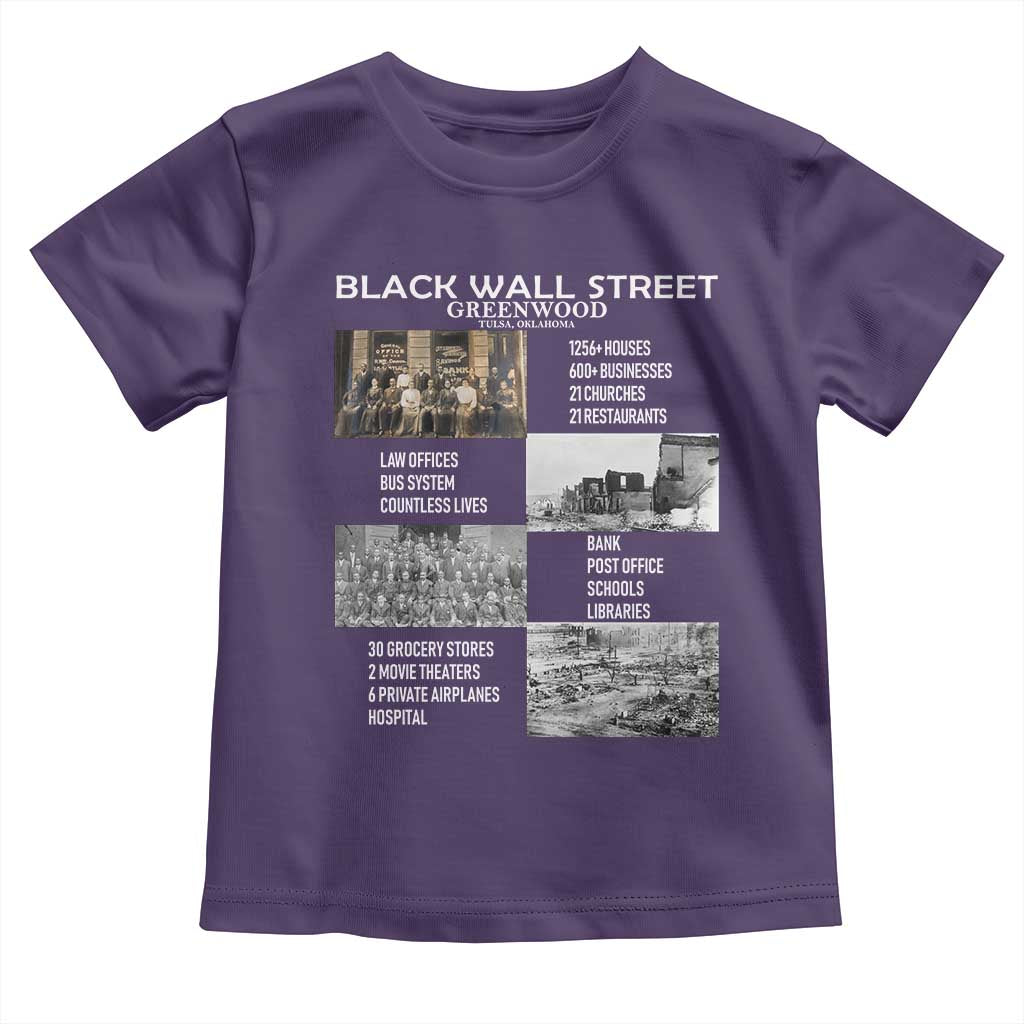 Black Wall Street Toddler T Shirt Black Business Black History Month