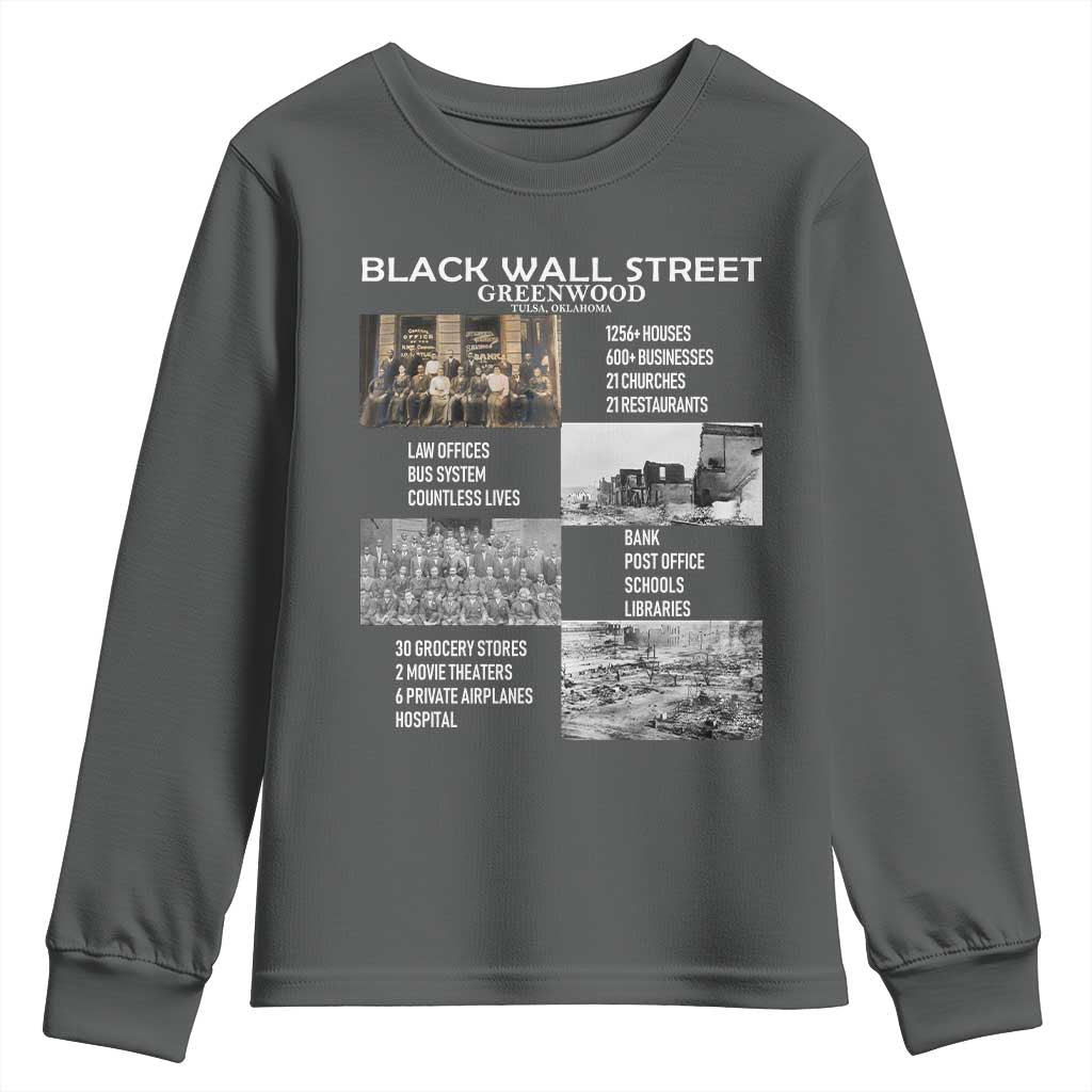 Black Wall Street Youth Sweatshirt Black Business Black History Month