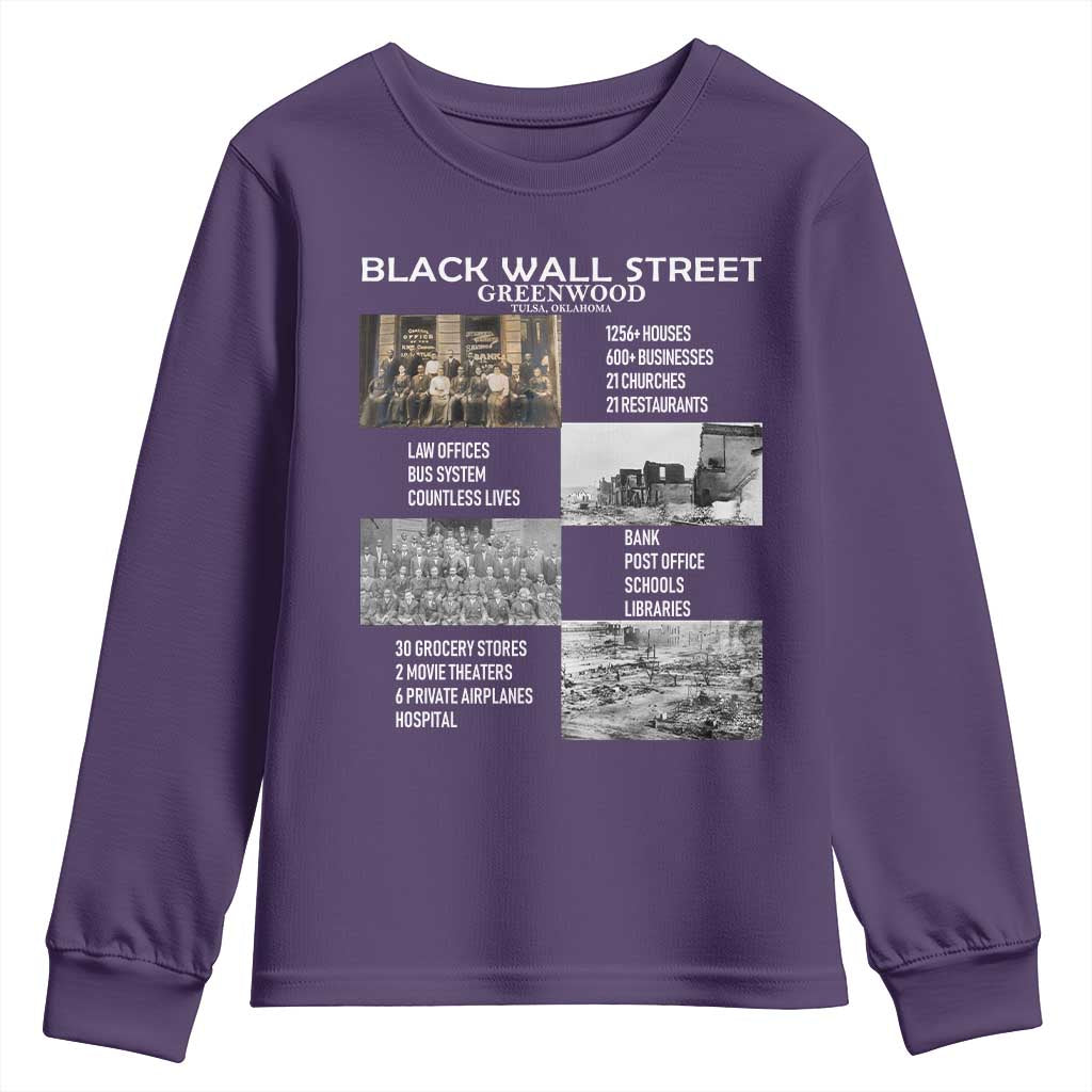 Black Wall Street Youth Sweatshirt Black Business Black History Month