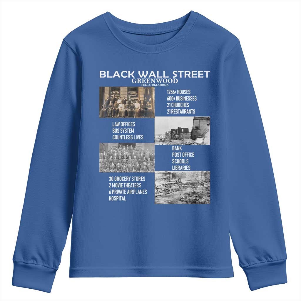 Black Wall Street Youth Sweatshirt Black Business Black History Month