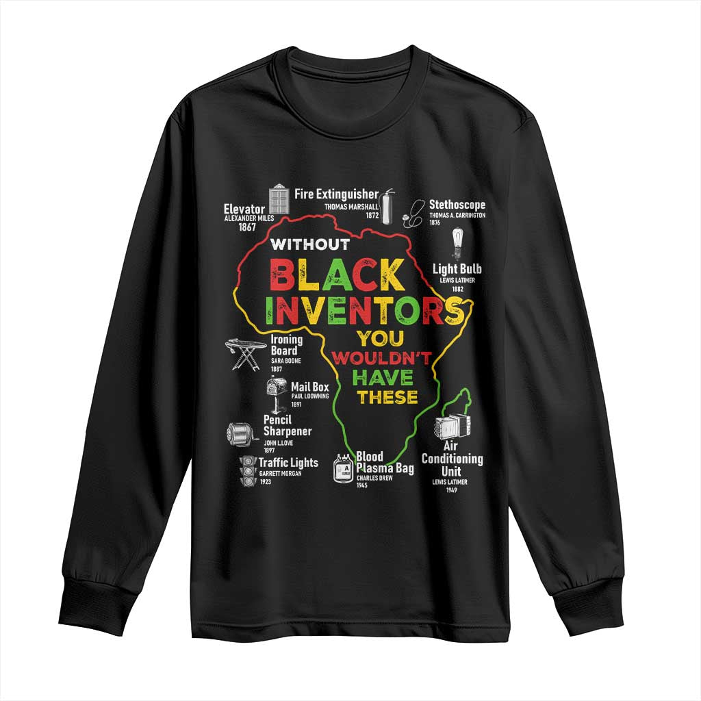Proud Black Inventors Long Sleeve Shirt Black History Month African American Pride