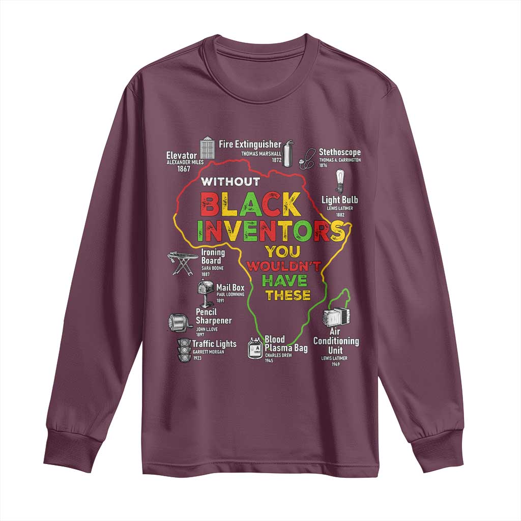 Proud Black Inventors Long Sleeve Shirt Black History Month African American Pride