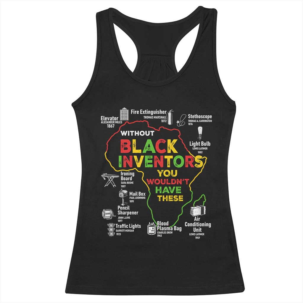 Proud Black Inventors Racerback Tank Top Black History Month African American Pride