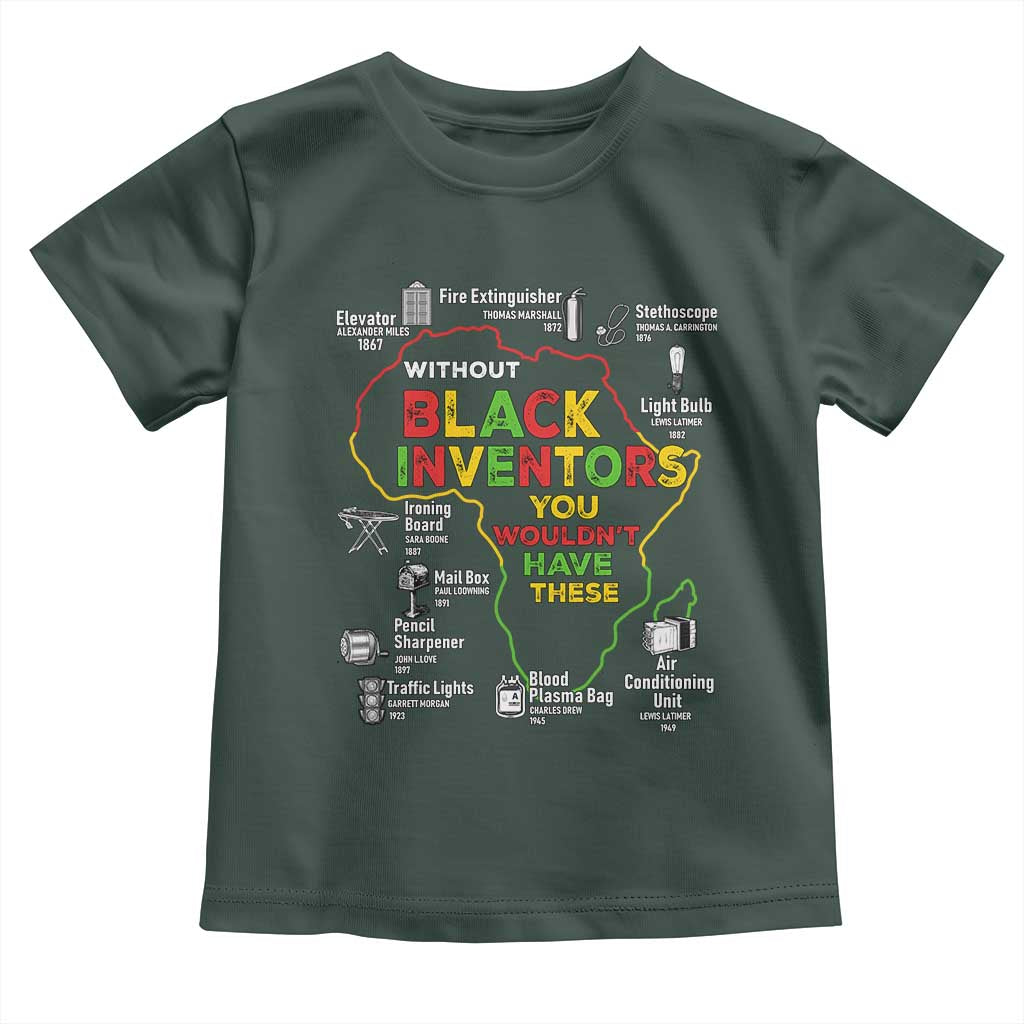 Proud Black Inventors Toddler T Shirt Black History Month African American Pride