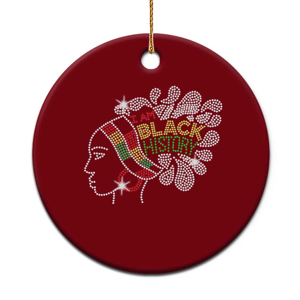 I Am Black History Ceramic Ornament Black Girl Sparkling Bling - Wonder Print Shop