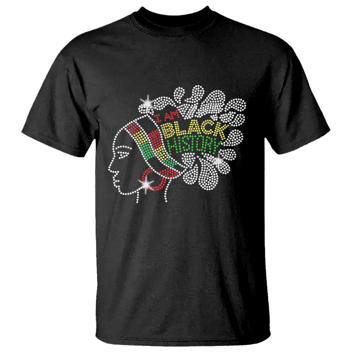 I Am Black History T Shirt Black Girl Sparkling Bling