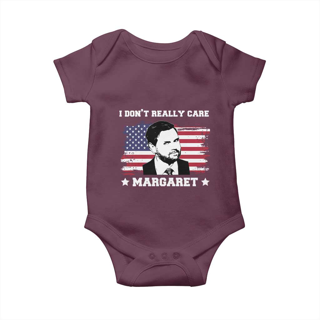 Funny JD Vance Baby Onesie I Don't Really Care Margaret American Flag