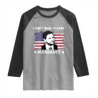 Funny JD Vance Raglan Shirt I Don't Really Care Margaret American Flag