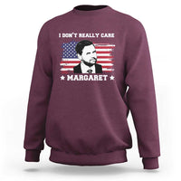 Funny JD Vance Sweatshirt I Don't Really Care Margaret American Flag