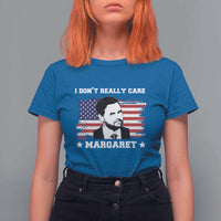 Funny JD Vance T Shirt For Women I Don't Really Care Margaret American Flag