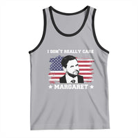 Funny JD Vance Tank Top I Don't Really Care Margaret American Flag