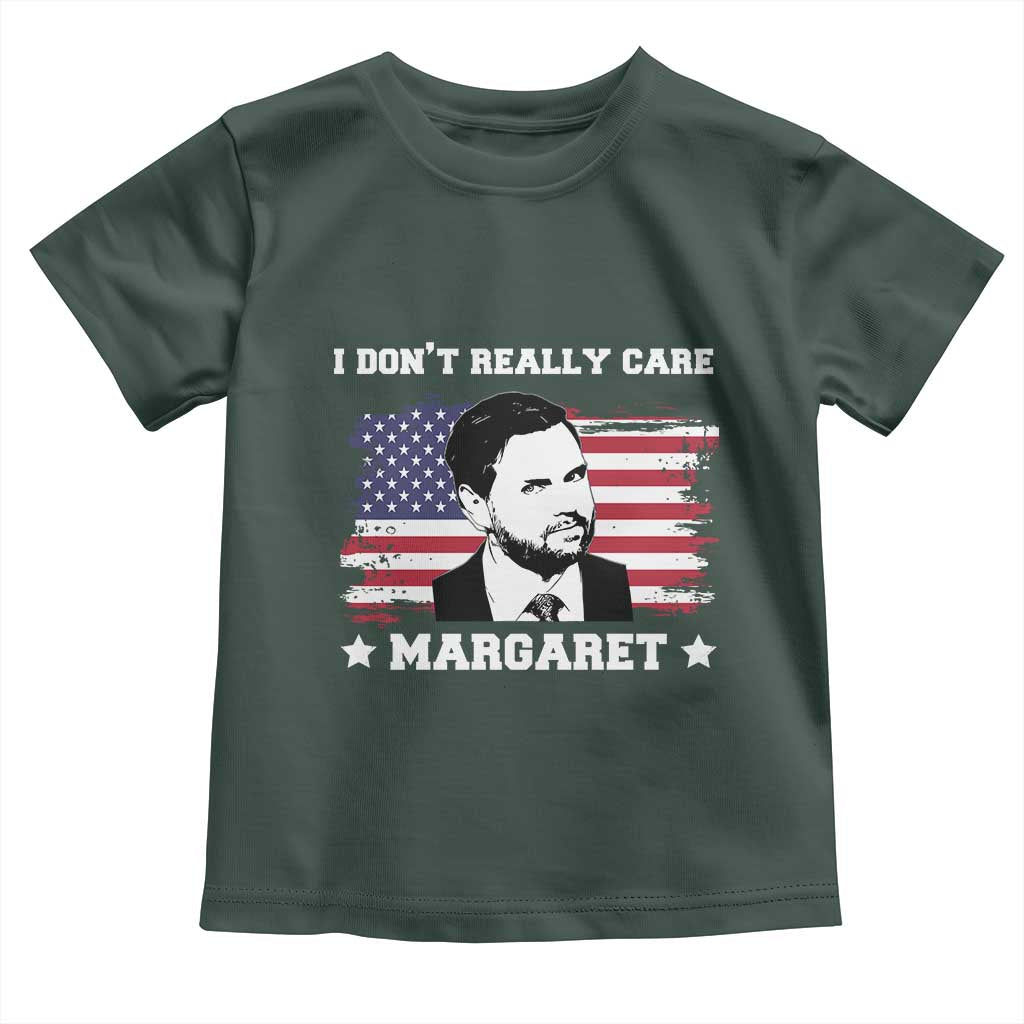 Funny JD Vance Toddler T Shirt I Don't Really Care Margaret American Flag