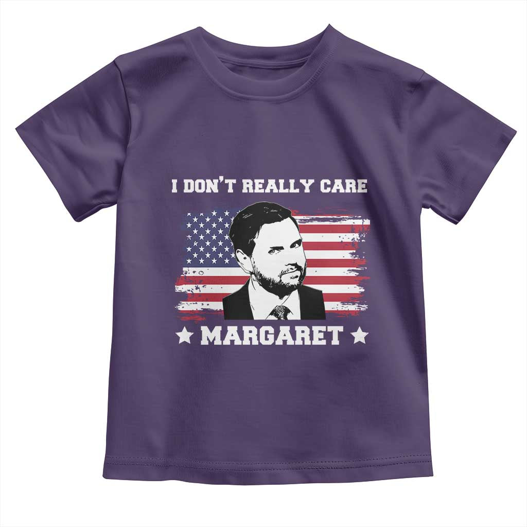 Funny JD Vance Toddler T Shirt I Don't Really Care Margaret American Flag