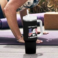 Funny JD Vance Tumbler With Handle I Don't Really Care Margaret American Flag