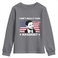 Funny JD Vance Youth Sweatshirt I Don't Really Care Margaret American Flag