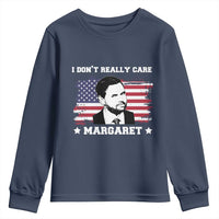 Funny JD Vance Youth Sweatshirt I Don't Really Care Margaret American Flag