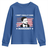 Funny JD Vance Youth Sweatshirt I Don't Really Care Margaret American Flag