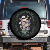 Hate Never Made Any Nation Great Spare Tire Cover Botanical Floral Butterflies Retro