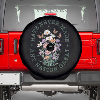 Hate Never Made Any Nation Great Spare Tire Cover Botanical Floral Butterflies Retro