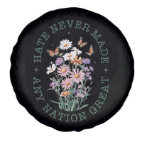 Hate Never Made Any Nation Great Spare Tire Cover Botanical Floral Butterflies Retro
