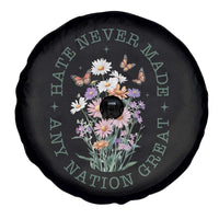 Hate Never Made Any Nation Great Spare Tire Cover Botanical Floral Butterflies Retro
