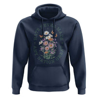 Hate Never Made Any Nation Great Hoodie Botanical Floral Butterflies Retro