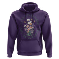 Hate Never Made Any Nation Great Hoodie Botanical Floral Butterflies Retro