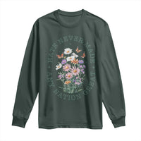 Hate Never Made Any Nation Great Long Sleeve Shirt Botanical Floral Butterflies Retro