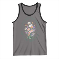 Hate Never Made Any Nation Great Tank Top Botanical Floral Butterflies Retro