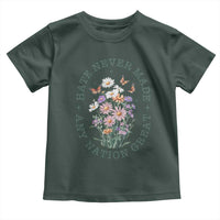 Hate Never Made Any Nation Great Toddler T Shirt Botanical Floral Butterflies Retro