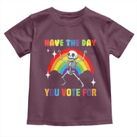 Sarcastic Skeleton Toddler T Shirt Have The Day You Voted For