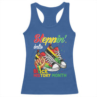 Stepping Into Black History Month Racerback Tank Top Black Girls Sneakers