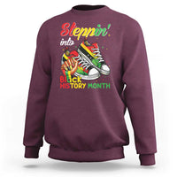 Stepping Into Black History Month Sweatshirt Black Girls Sneakers